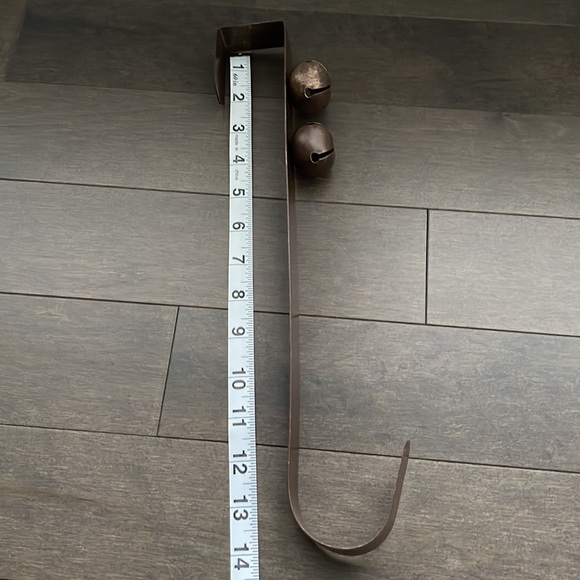 Brown/Black Metal Wreath Hook, Over The Door Hanger Seasonal Decor Hook, Welcome - Picture 4 of 9